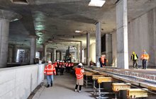 Przystanek Łódź Koziny w budowie, wizyta dziennikarzy fot. PLK SA 2