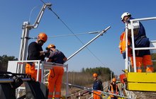 Specjalny pociąg do potokowej wymiany sieci na elektryfikowanej linii Ocice – Rzeszów