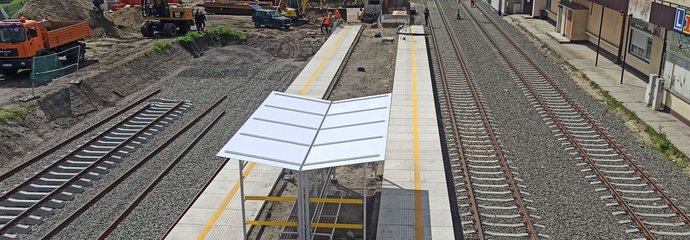 Stacja Mielec - prace przy budowie peronu i przejścia podziemnego, fot. Maria Głowacz