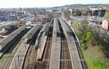 Stacja Gdańsk Główny z lotu ptaka. fot. Szymon Danielek PLK