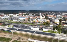 Stacja Włocławek z lotu ptaka. fot. Damian Strzemkowski PLK