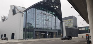 Dworzec Łódź Fabryczna - wejście wschodnie od al. Rodziny Scheiblerów