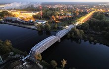 Kolejowy most nad Wartą koło Kostrzyna - widok z lotu ptaka fot. Katarzyna Wcisło (2)