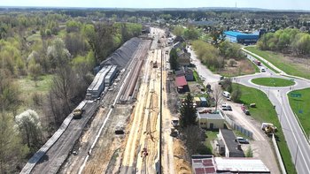 Prace na l. nr 25 na odcinku Sandomierz - Tarnobrzeg, fot. Krzysztof Dzidek 