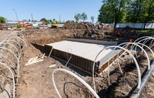 Łańcut - Prace rozpoczynające budowę wiaduktu- widać maszyny i pracowników, fot. Grzegorz Biega (3)