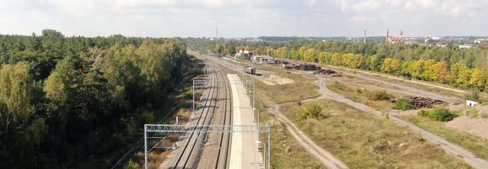 Widok z lotu ptaka na stację w Małaszewiczach i prowadzące do niej tory, fot. fot. P.Chamera (1)