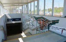 Czechowice-Dziedzice, mural przy wejściu do przejścia podziemnego, fot. Katarzyna Głowacka