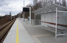 Łódź Warszawska, nowy peron, wiata, ławki, informacja pasażerska, fot. Eryk Mstowski