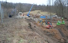 Plac budowy i tunel fot. Witold Szczotka