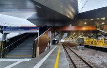 Widok na budowę nowych peronów na stacji Warszawa Zachodnia