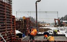 Prace nad budową przejścia podziemnego w Zgierzu.