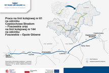 Mapa linii kolejowych 144 i 61 Opole _ Częstochowa autor M. Przybysz