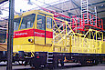 Pociąg sieciowy typu PPWM spółki PKP Energetyka podczas naprawy w warsztacie Zakładu Napraw Maszyn we Wrocławiu.