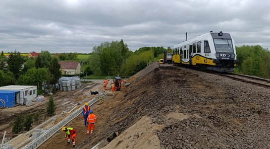 Budowa przystanku Studniska na lk Zgorzelec - Lubań. M. Pabiańska. 05.2025r