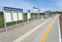 Peron na nowym przystanku Dąbrowa Chełmińska Centrum. fot. Jacek Gackowski PLK