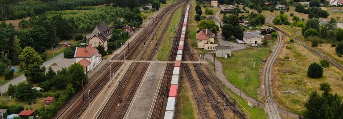 Stacja Maksymilianowo Widok z góry na stację Maksymilianowo. fot. Szymon Danielek PLK 1