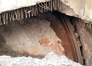 Duża maszyna TBM drąży tunel w Łodzi; fot. Rafał Wilgusiak