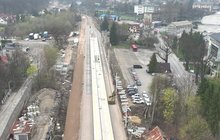 Linia nr 97 Sucha Beskidzka - Żywiec_ budowa nowych torów wraz z siecią trakcyjną,peronów, przejazdów, mostów fot. Krzysztof Dzidek (5)