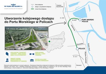 PLK SA Grafika - Utworzenie kolejowego dostępu do Portu Morskiego w Policach PLK SA Grafika - Utworzenie kolejowego dostępu do Portu Morskiego w Policach