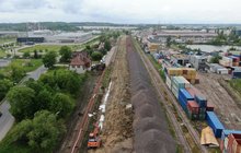 Prace ziemne na stacji Gdańsk Kokoszki. Fot. Szymon Danielek PKP PLK