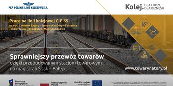 Kadr z filmu - Magistrala Śląsk - Bałtyk: Sprawniejszy przewóz towarów dzięki przebudowanym stacjom towarowym