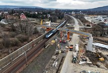 Budowa wiaduktu w Woli Filipowskiej, widok z lotu ptaka, fot. Piotr Hamarnik (1)