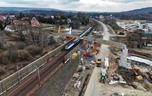 Budowa wiaduktu w Woli Filipowskiej, widok z lotu ptaka, fot. Piotr Hamarnik (1)