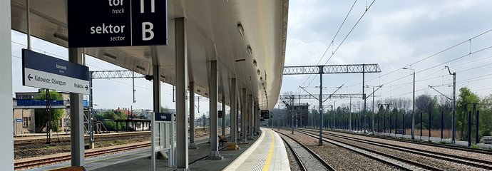 Zmodernizowany peron w Trzebinii, fot. Piotr Hamarnik