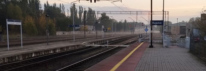 Stacja Kępno Stacja Kępno, tory, perony fot. Emilia Jasińska PLK
