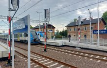 Stacja Goleszów, pociągi przy peronie, fot. Katarzyna Głowacka