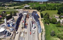 Miejsce pracy maszyn TBM, widok z lotu ptaka, fot. Krzysztof Dzidek (2)
