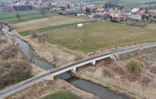 Widok z drona na most kolejowy w Pszennie, fot. P. Mieszkowski, A. Lewandowski (1)