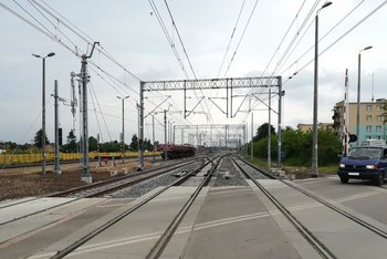 Przejazd kolejowy w Terespolu.