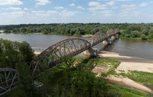 Most nad Wisłą w Górze Kalwarii, widok z drona, Autor. Łukasz Bryłowski