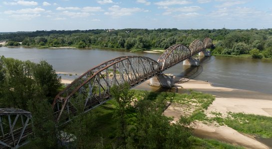 Most nad Wisłą w Górze Kalwarii, widok z drona, Autor. Łukasz Bryłowski