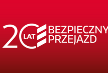 czerwona plansza z napisem 20 lat, po prawej stronie logotyp kampanii