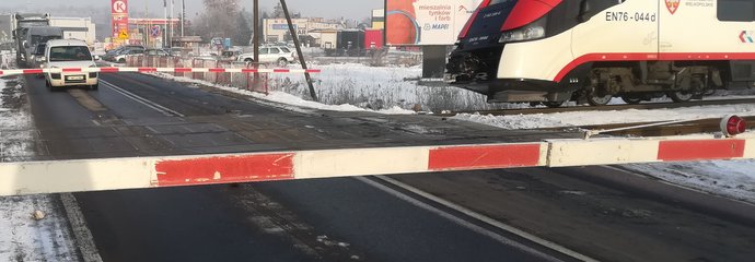 Przejazd kolejowy na ul. Działkowców we Wrześni, fot. Radosław Śledziński
