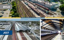 Inforgrafika Było-Jest 2024 stacja Białystok fot Małgorzata Przybysz PKP Polskie Linie Kolejowe SA