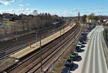 Stacja Kraków Batowice, widok z lotu ptaka, fot. Piotr Hamarnik