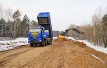 Formowanie nasypu łącznicy w Białymstoku, 12.01.2021, Tomasz Łotowski