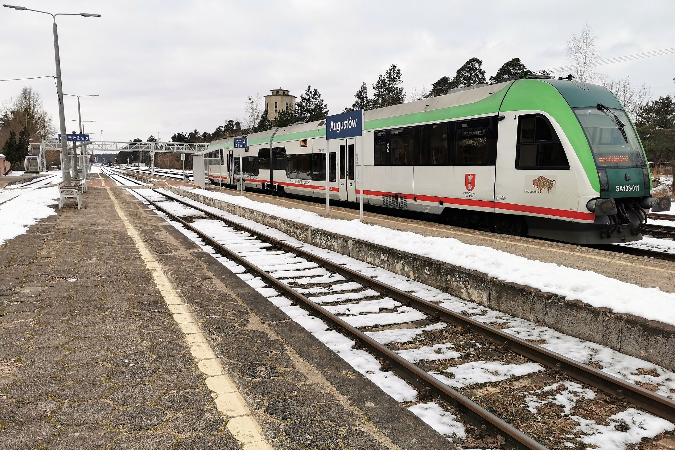 Peron na stacji Augustów. Fot. Krzysztof Marszał, PKP Polskie Linie Kolejowe S.A.
